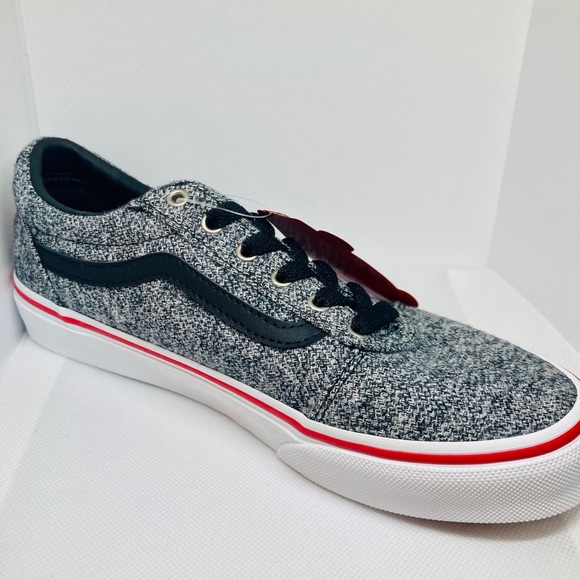 Other - Vans for boys size 4. Black, white and red.